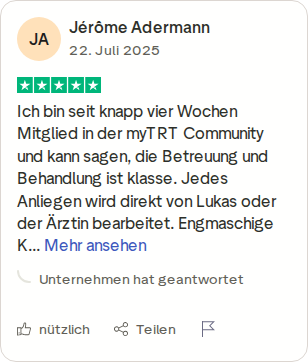 Trustpilot-Bewertung myTRT Health