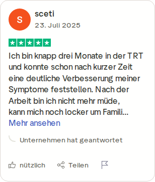 Trustpilot-Bewertung myTRT Health
